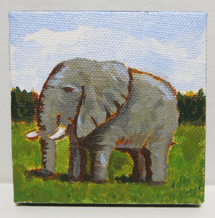 mini elephant painting