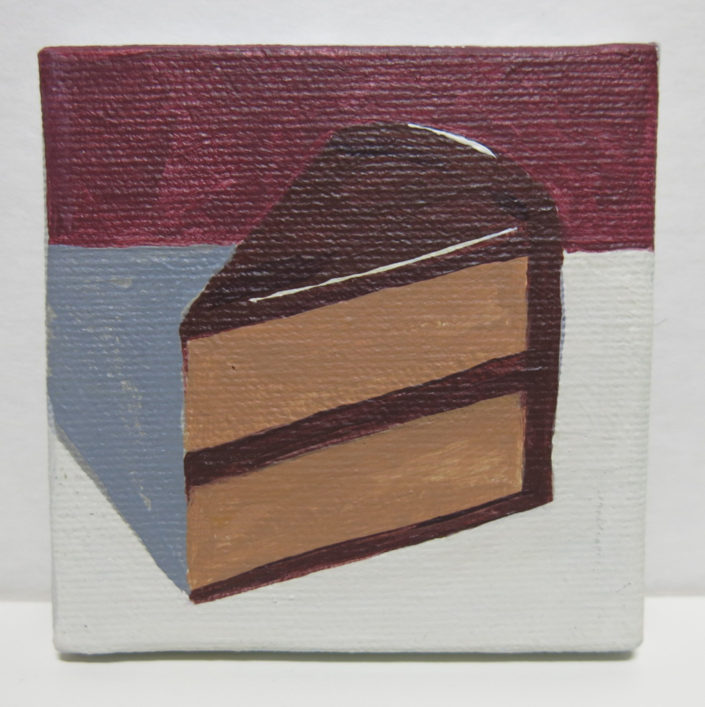 mini painting of chocolate cake